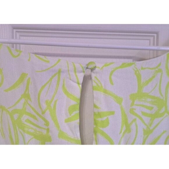 Torrid Women's 4 (4XL) Green White Print Long Sleeve V-Neck Dress New W/O Tags - Picture 8 of 14